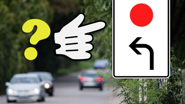 Roter Punkt auf Straßenschild: Das bedeutet er