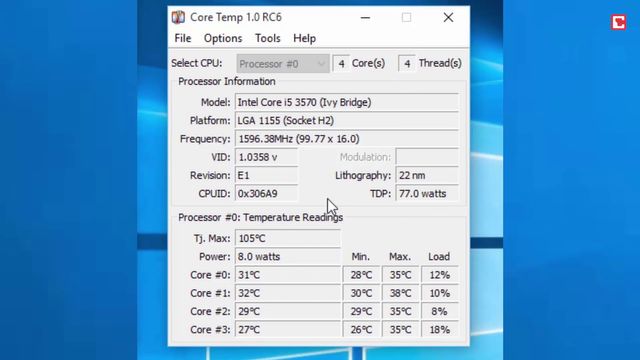 Core Temp - CPU Temperatur ermittlen
