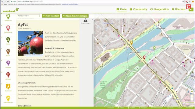 Mundraub Web-App: Karte verrät Ihnen den Standort von wilden Obstbäumen