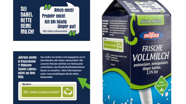 Neuer Aufdruck auf Aldi-Milfina-Milchtüten: Discounter richtet wichtigen Appell an seine Kunden